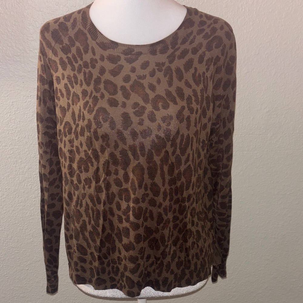 Leopard Print Brown Women's Top